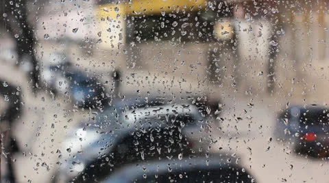 Drops On Window Video stock 22786301