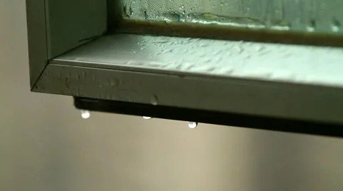 Drops from window - HD Stock Footage 890746