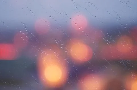 Drops on the window Stock Photos