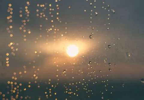 Drops On The Window Stock Photos