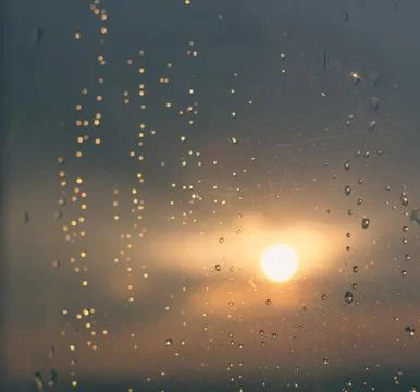 Drops On The Window Stock Photos