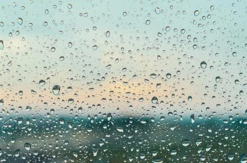 Drops On The Window Stock Photos