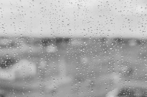 Drops On The Window Stock Photos
