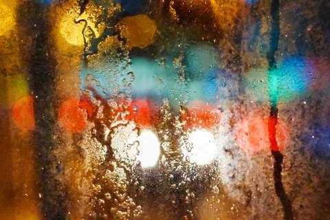 Drops on window Stock Photos