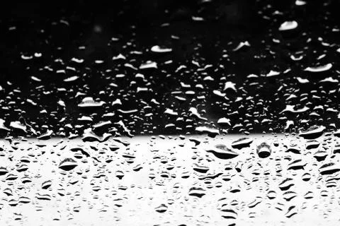 Drops on window Foto stock