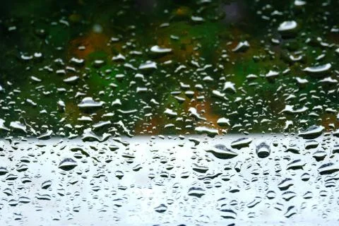 Drops on window Stockfoto's