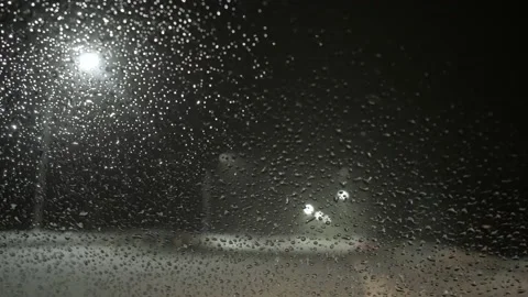 Drops on the windshield Video stock 167148065