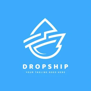 Dropship logo template Illustrazione stock