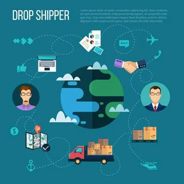 Dropshipper and Logistics vector illustration. Stock Illustration