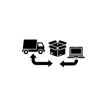 Dropshipping Business Workflow Icon Stock Illustration
