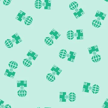 Dropshipping glyph vector seamless pattern Stock Illustration
