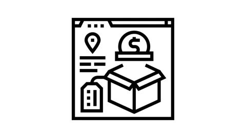 Dropshipping line icon animation Stock Footage 326130085