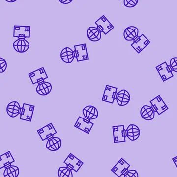 Dropshipping line vector seamless pattern 스톡 일러스트
