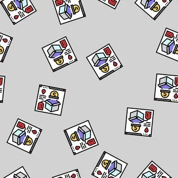 Dropshipping vector seamless pattern Stock Illustration
