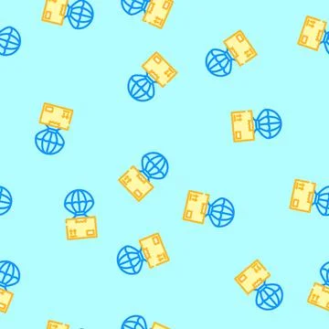 Dropshipping vector seamless pattern 스톡 일러스트
