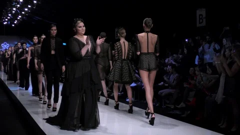 Dror Kontento presents final catwalk on the runway Stock Footage 87184436