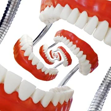 Droste Denture Model Cutout Stock Photos