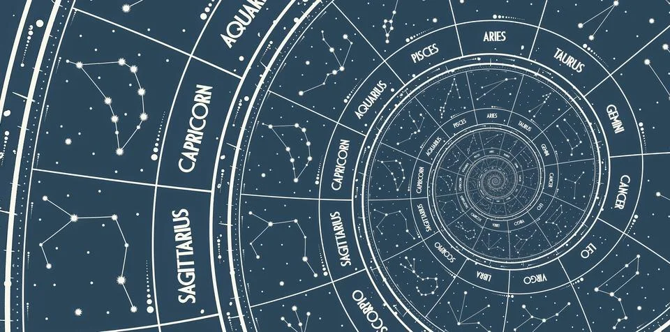 Droste effect background. Abstract design for concepts related to astrology a Stock Photos