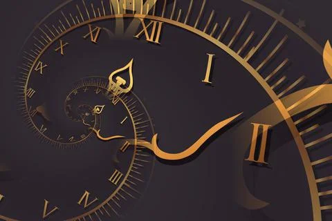Droste effect background. Abstract design for concepts related to time. Foto stock