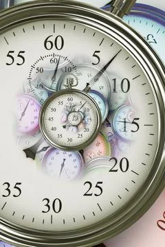 Droste effect background. Abstract design for concepts related to time. Stock Photos