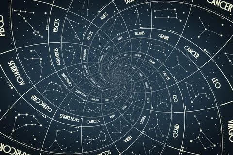 Droste effect background. Abstract design for concepts related to astrology a Stock-Fotos
