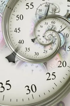 Droste effect background. Abstract design for concepts related to time. Foto stock