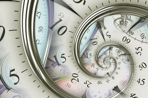 Droste effect background. Abstract design for concepts related to time. Stock Photos