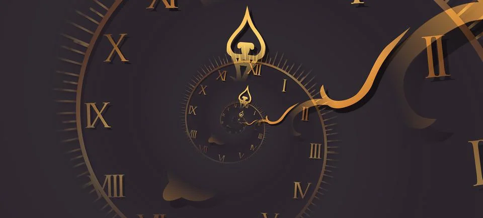 Droste effect background. Abstract design for concepts related to time. Stock Photos