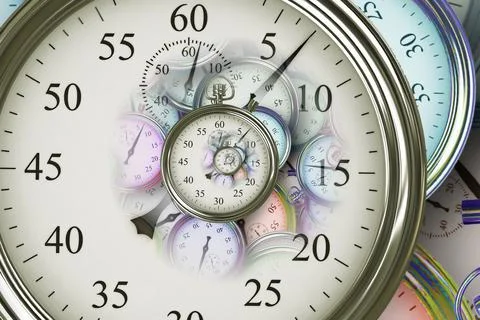 Droste effect background. Abstract design for concepts related to time. Stock Photos