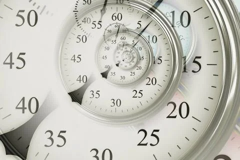 Droste effect background. Abstract design for concepts related to time. Dr... Foto stock