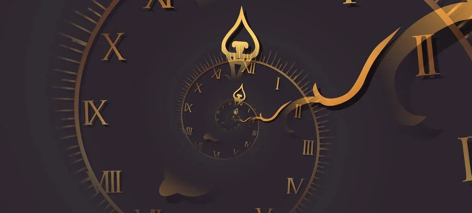 Droste effect background. Abstract design for concepts related to time. Dr... Stock Photos