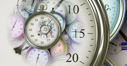 Droste effect background. Abstract design for concepts related to time. Dr... Foto stock