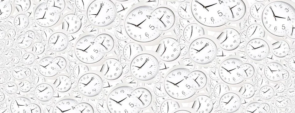 Droste effect background with infinite clock spiral. Abstract design for conc Stock Illustration