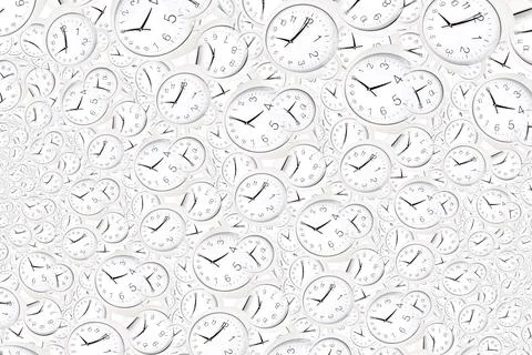 Droste effect background with infinite clock spiral. Abstract design for conc Stock Photos