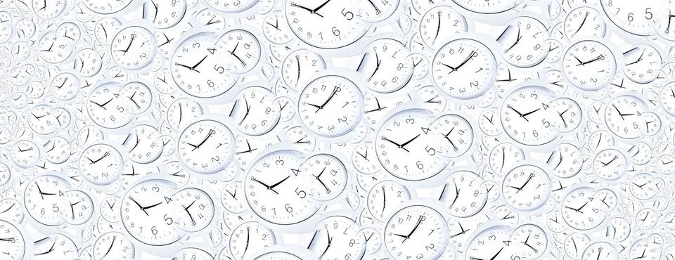 Droste effect background with infinite clock spiral. Abstract design for conc Stock Photos