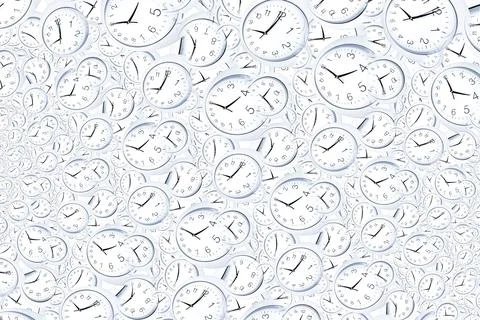 Droste effect background with infinite clock spiral. Abstract design for conc Stock Photos