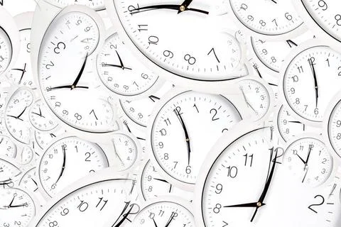Droste effect background with infinite clock spiral. Abstract design for c... Stock Photos