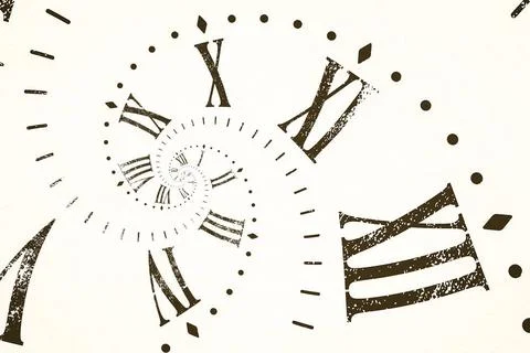 Droste effect background with infinite clock spiral. Abstract design for c... Stock Photos
