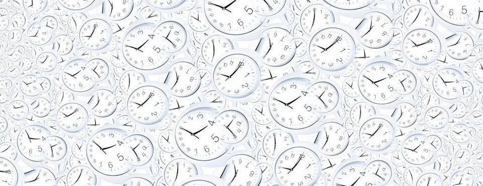 Droste effect background with infinite clock spiral. Abstract design for c... Stock Photos