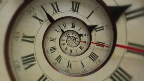 Droste effect clock Stock Footage 84850168