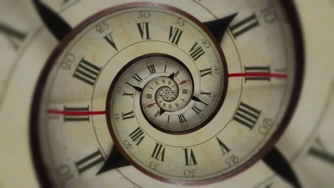 Droste effect clock Video stock 84971411