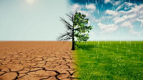 Drought and Green Stock-Footage 142156559