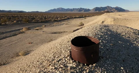 Drought Climate Change Global Warming Ghost Town Relics 001 Stock Footage 170039226