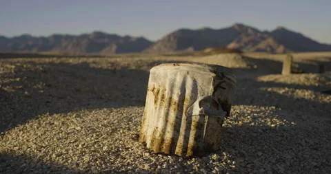 Drought Climate Change Global Warming Ghost Town Relics 005 Stock Footage 170039311