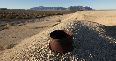 Drought Climate Change Global Warming Ghost Town Relics 003 Stock Footage 170039910