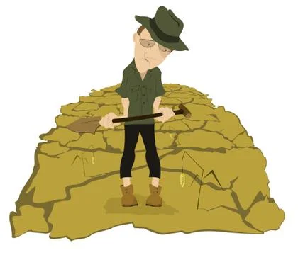 Drought on the farmer field Stock Illustration