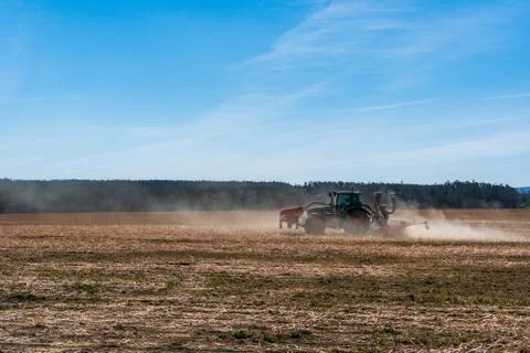 Drought on the fields, lack of water on the fields, czech Stock Photos