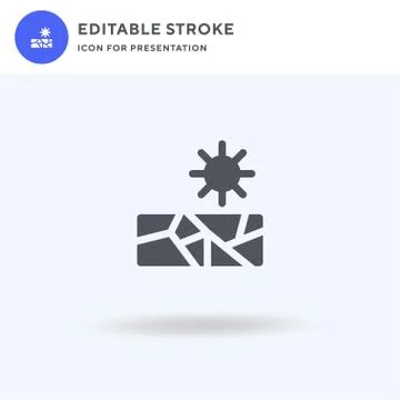 Drought icon vector, filled flat sign, solid pictogram isolated on white, logo Illustrazione stock