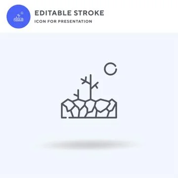 Drought icon vector, filled flat sign, solid pictogram isolated on white, logo Stockillustratie