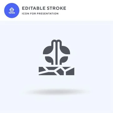 Drought icon vector, filled flat sign, solid pictogram isolated on white, logo Illustrazione stock